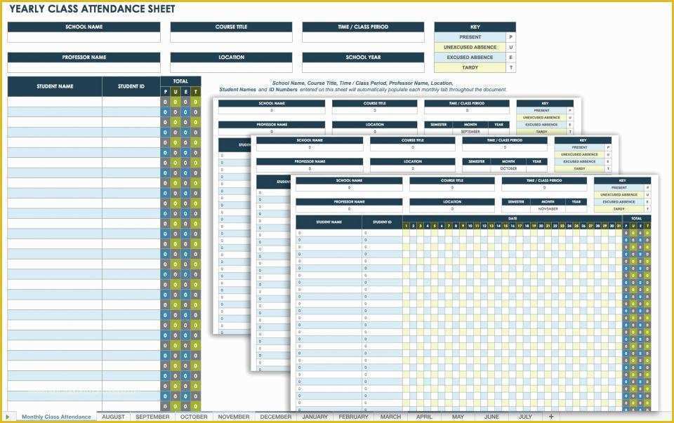 Free Employee attendance Sheet Template Excel Of 25 Printable attendance Sheet Templates [excel Word