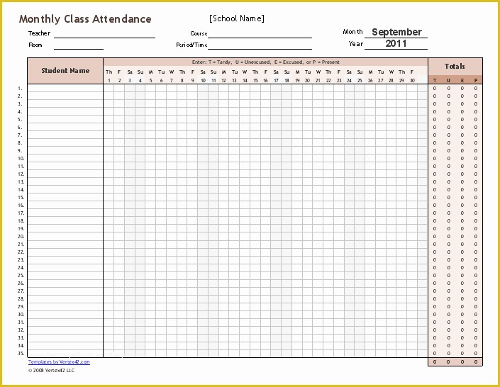 Free Employee Attendance Sheet Template Excel Of 9 Monthly Attendance