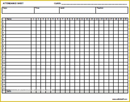 Free Employee attendance Sheet Template Excel Of 9 Monthly attendance Sheet Templates Excel Templates