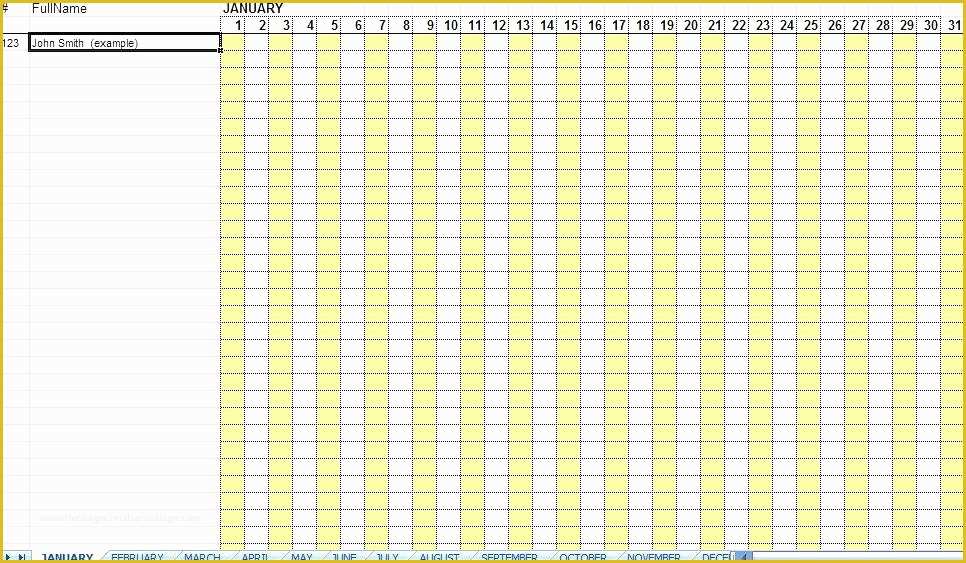 Free Employee attendance Sheet Template Excel Of Daily attendance Record form 3683 Excel – Btcromaniafo
