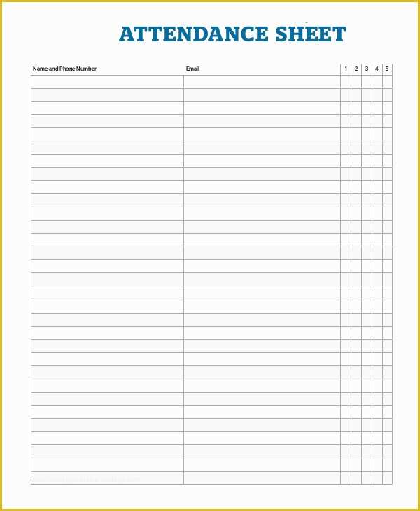 Free Employee attendance Sheet Template Excel Of Daily Employee attendance Sheet In Excel Idealstalist