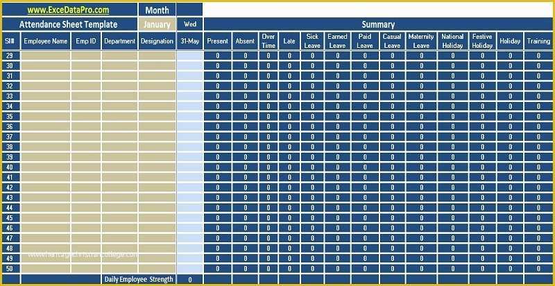 Free Employee attendance Sheet Template Excel Of Download Employee attendance Sheet Excel Template