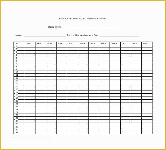 Free Employee attendance Sheet Template Excel Of Employee attendance Sheet 2018 8 Free Excel Pdf