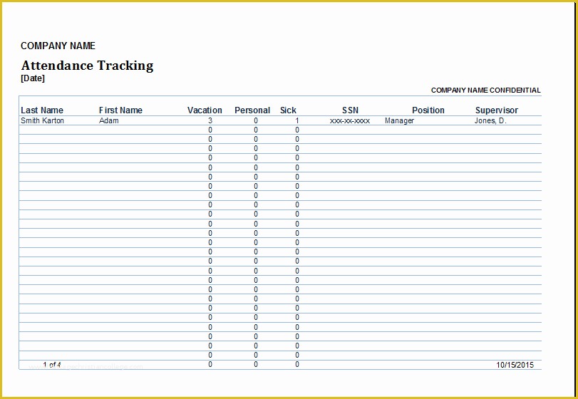 Free Employee Attendance Sheet Template Excel Of Excel Employee