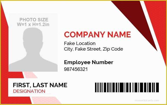 Free Employee Badge Template Of 5 Best Employee Id Card format In Word