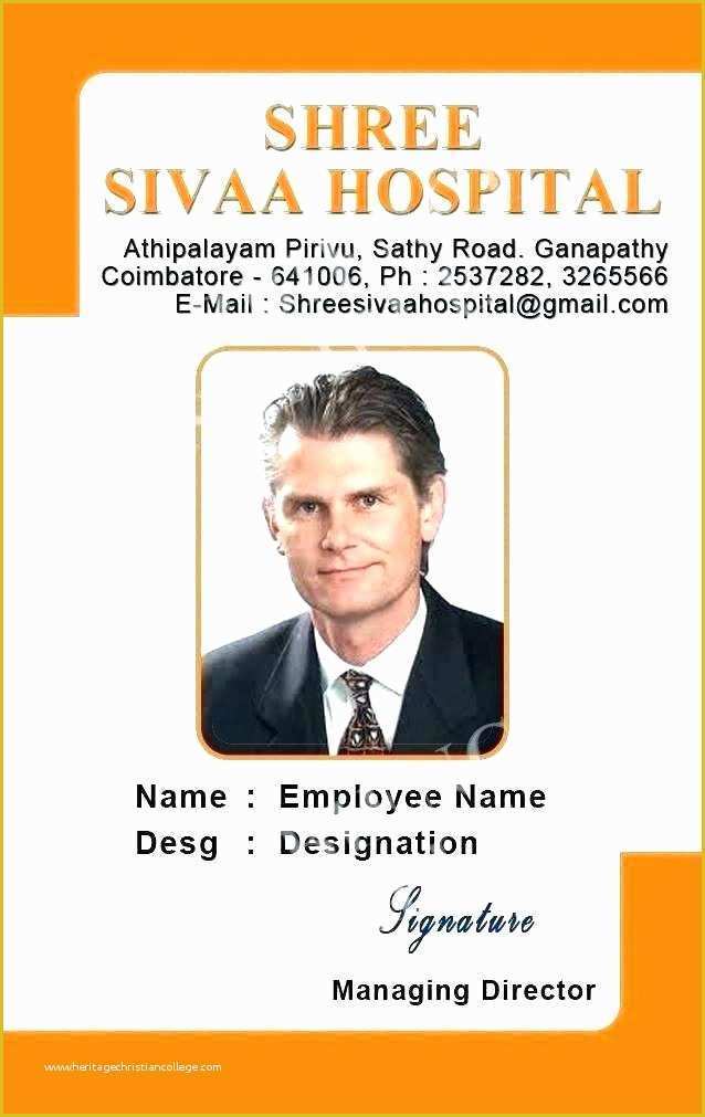 Free Employee Badge Template Of Employee Id Template Work Id Badge Pany Id Card Sample