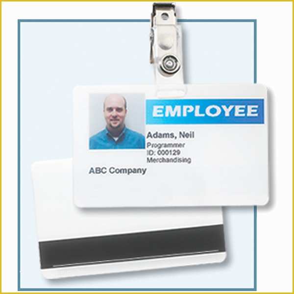 Free Employee Badge Template Of Id Badge Kit Adds to Any attendance Tracking Program