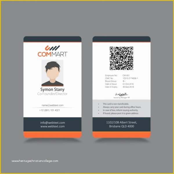 Free Employee Badge Template Of Id Badge Templates Free Sample Example format Download