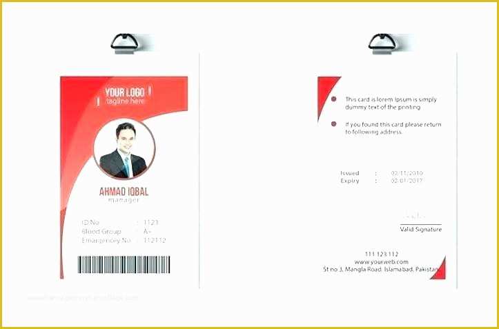 Free Employee Badge Template Of Work Badge Template Horizontal Id Card Template Work Name