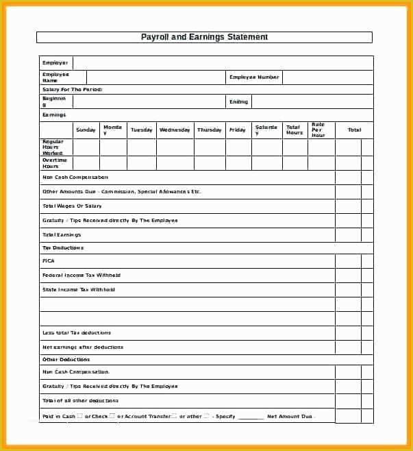 Free Employee Earnings Statement Template Of Earnings Statement Template – Puebladigital