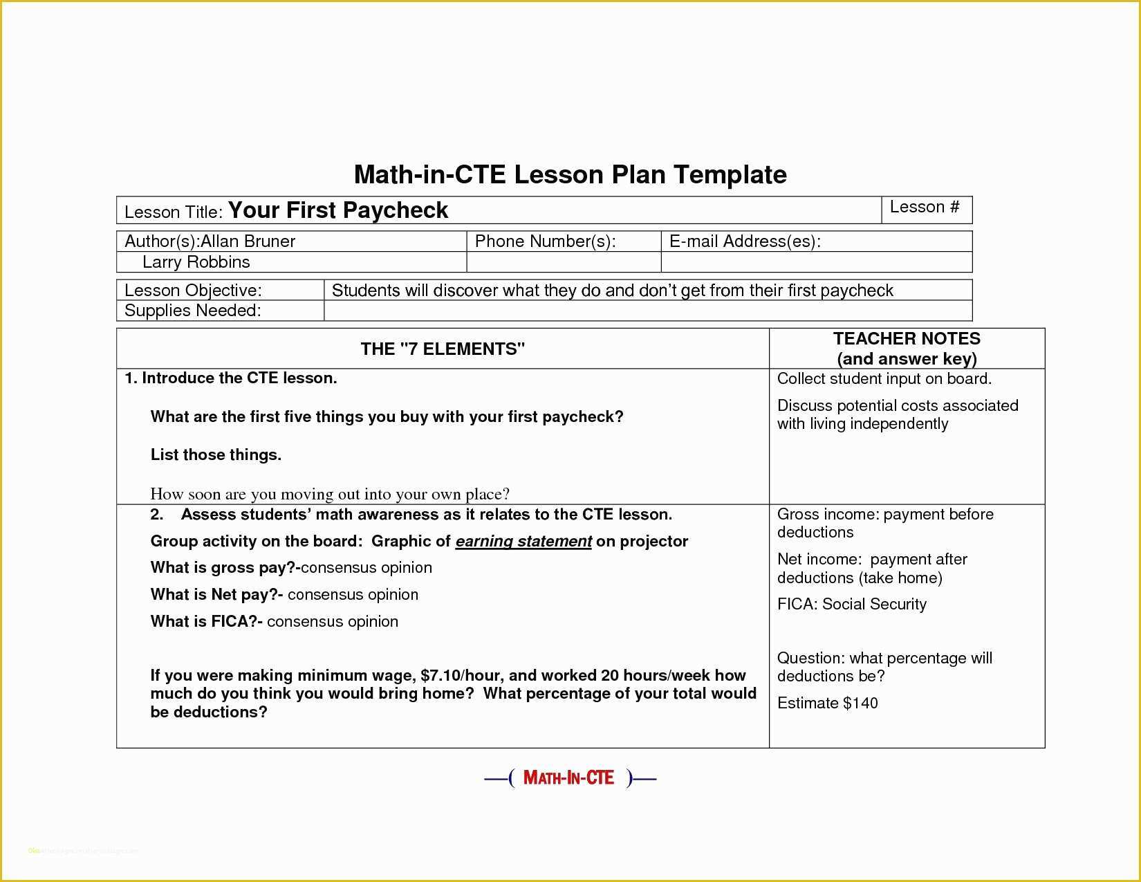 Free Employee Earnings Statement Template Of Estimate Take Home Pay Deductions Takehome Pay Get In