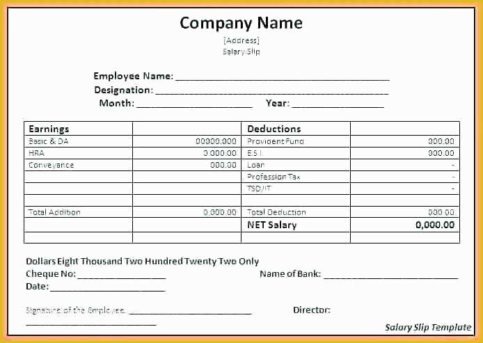 Free Employee Earnings Statement Template Of Free Employee Earnings Statement Template Inspirational