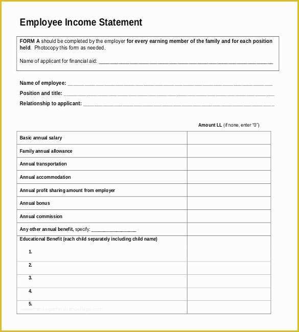 Free Employee Earnings Statement Template Of In E Statement Templates – 23 Free Word Excel Pdf