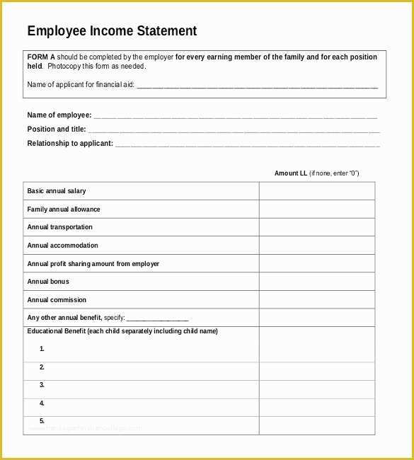 Free Employee Earnings Statement Template Of In E Statement Templates – 23 Free Word Excel Pdf