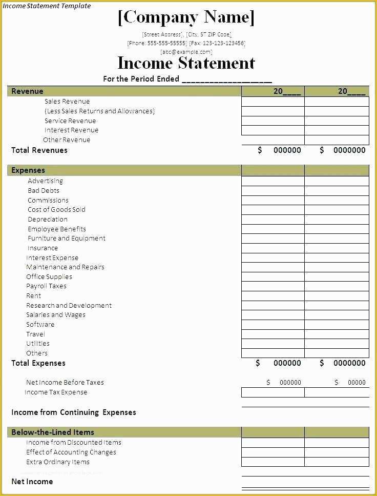 Free Employee Earnings Statement Template Of Statement Earnings Template Generator Profit Statement