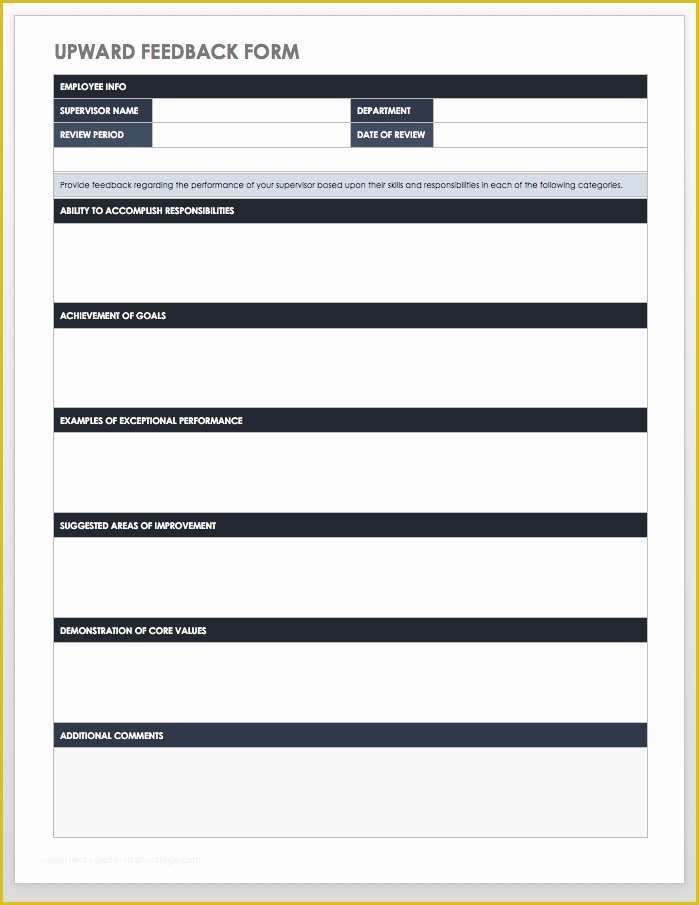 Free Employee Evaluation form Template Of Free Employee Performance Review Templates Smartsheet