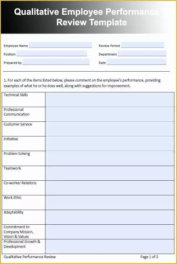 Free Employee Evaluation Template Word Of 26 Employee Performance Review Templates Free Word Excel