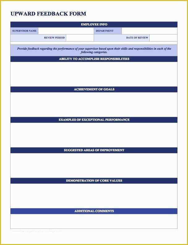 Free Employee Evaluation Template Word Of Free Employee Performance Review Templates Smartsheet