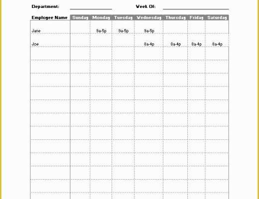 Free Employee Schedule Template Of 17 Blank Work Schedule Templates Pdf Doc