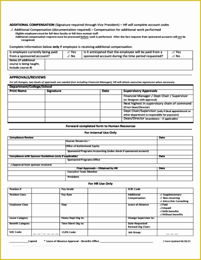 Free Employee Status Change form Template Of Employee Status Change forms Find Word Templates