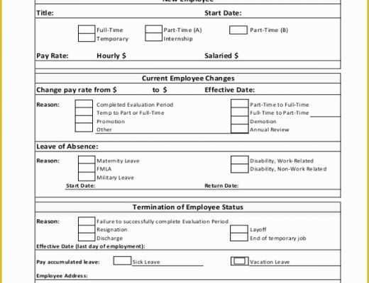 Free Employee Status Change form Template Of Sample Employee Payroll forms 10 Free Documents In Pdf