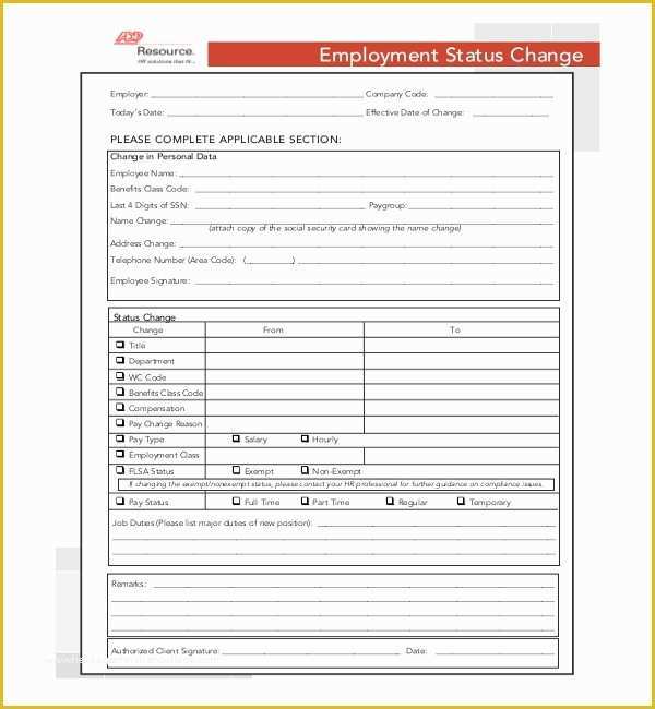 Free Employee Status Change form Template Of Sample Employment Status Change Letter Employee Demotion