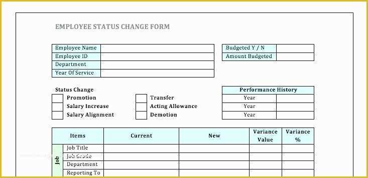 Free Employee Status Change form Template Of top Personnel Change form Template Action Free Employee