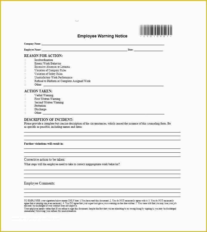 Free Employee Warning Notice form Template Of Warning Letter for Insubordination Infoupdate