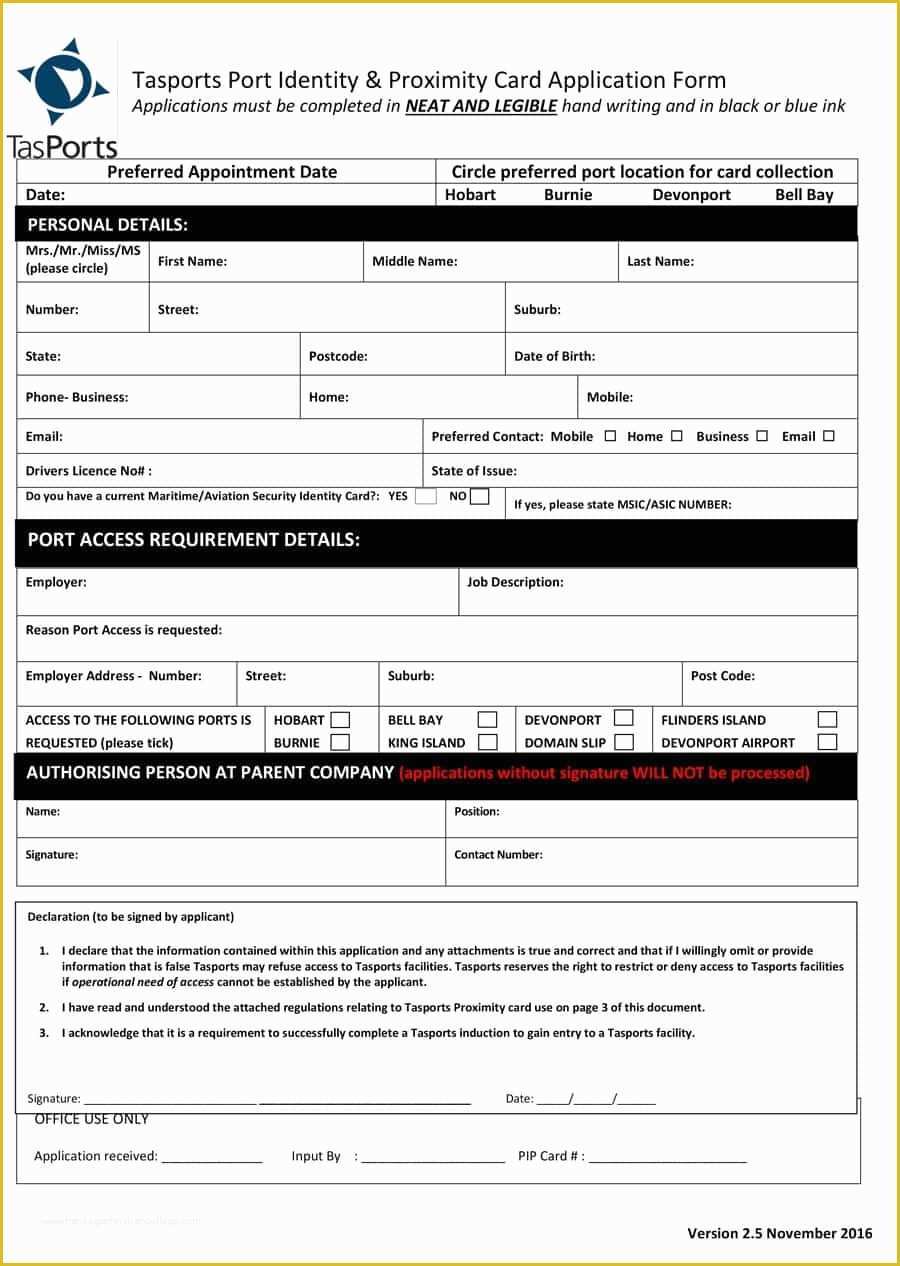 Employment Application Template California