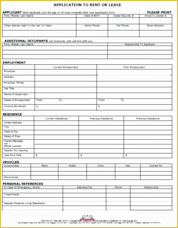 Free Employment Application Template California Of Employment Application California Template – Email