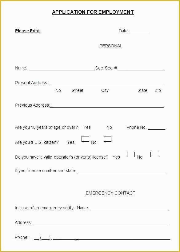 Free Employment Application Template California Of Employment Application Template – Ddmoon