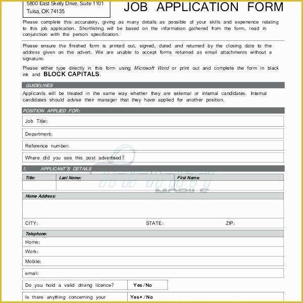 Free Employment Application Template California Of Employment Application Template Pdf Employment Application