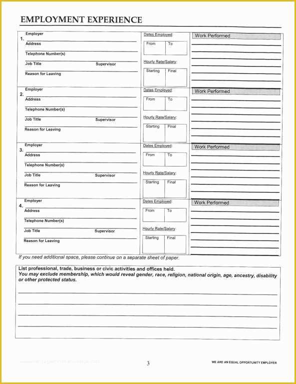 Free Employment Application Template California Of Free Employment Application Template California – ifa