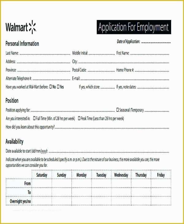 Free Employment Application Template California Of Job History Template Standard Employment Application form