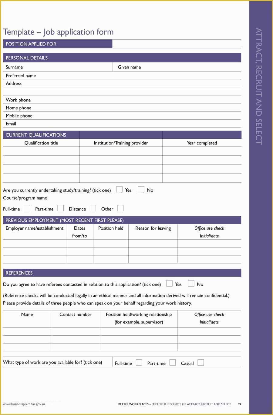 Free Employment Application Template Of 50 Free Employment Job Application form Templates