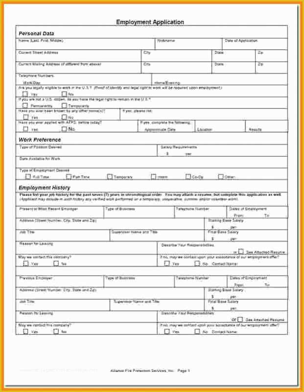 Free Employment Application Template Of Employee Application Template