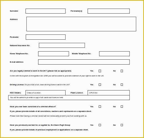 Free Employment Application Template Word Of 16 Microsoft Word 2010 Application Templates Free