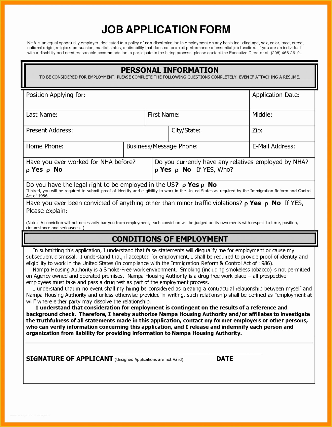 Free Employment Application Template Word Of Free Employment Application Template Pdf