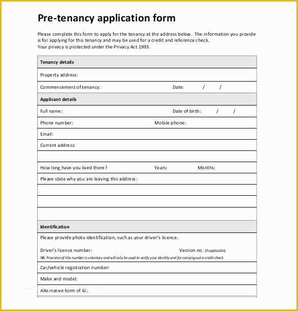 Free Employment Application Template Word Of Rental Application Template – 10 Free Word Pdf Documents