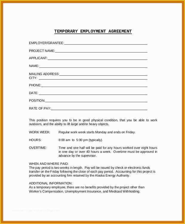 Free Employment Contract Template Word Of 10 11 Sample Of Employment Contract