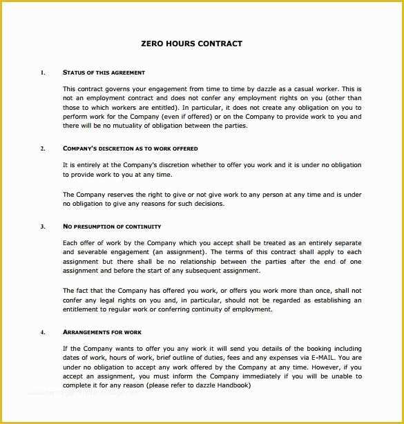 Free Employment Contract Template Word Of 18 Job Contract Templates Word Pages Docs