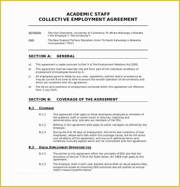 Free Employment Contract Template Word Of 29 Employment Agreement Templates – Free Word Pdf format