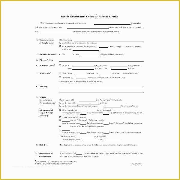 Free Employment Contract Template Word Of Employment Contract Template Doc Templates Resume Examples