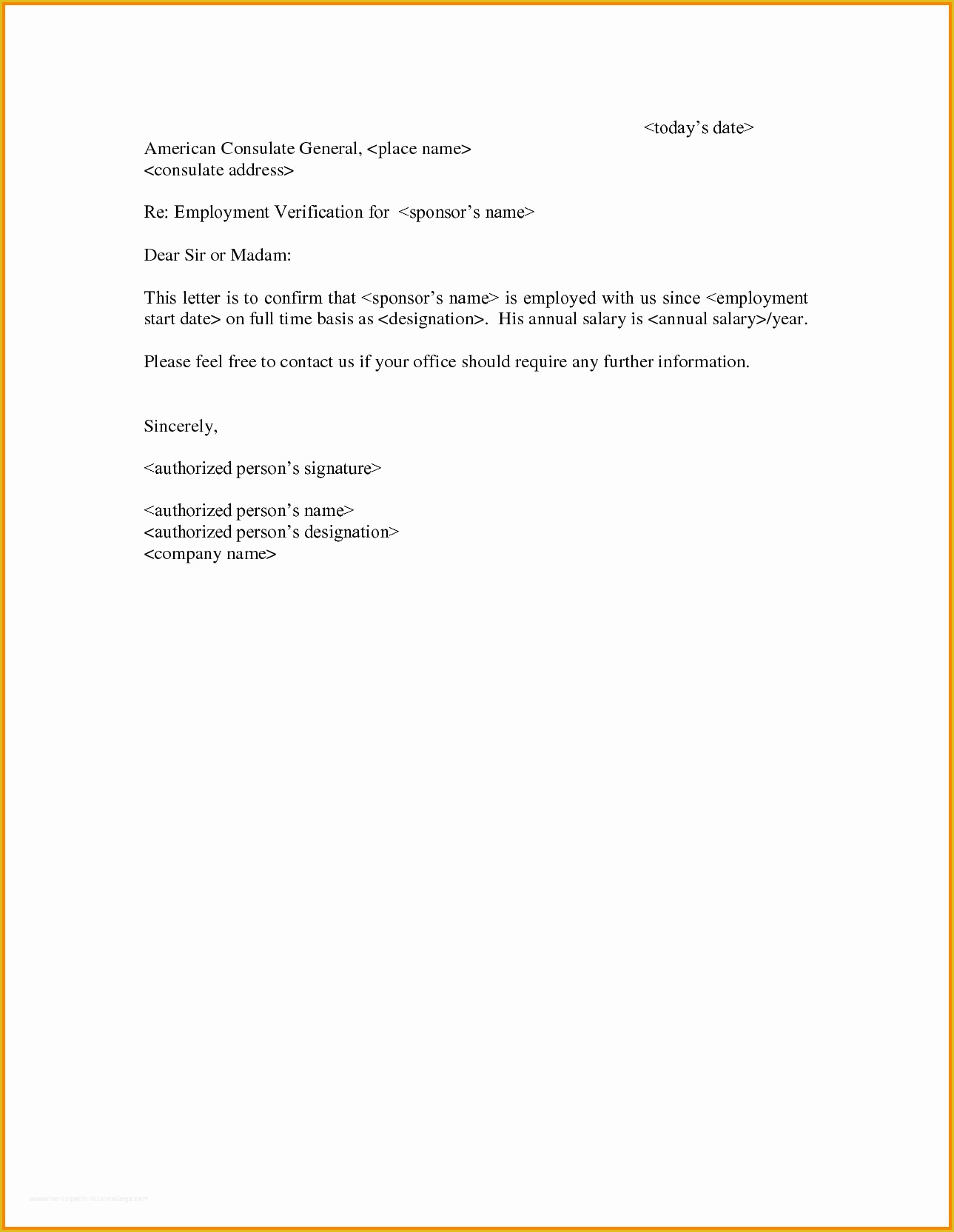 Free Employment Verification Letter Template Of 10 Employment Verification Letter Sample