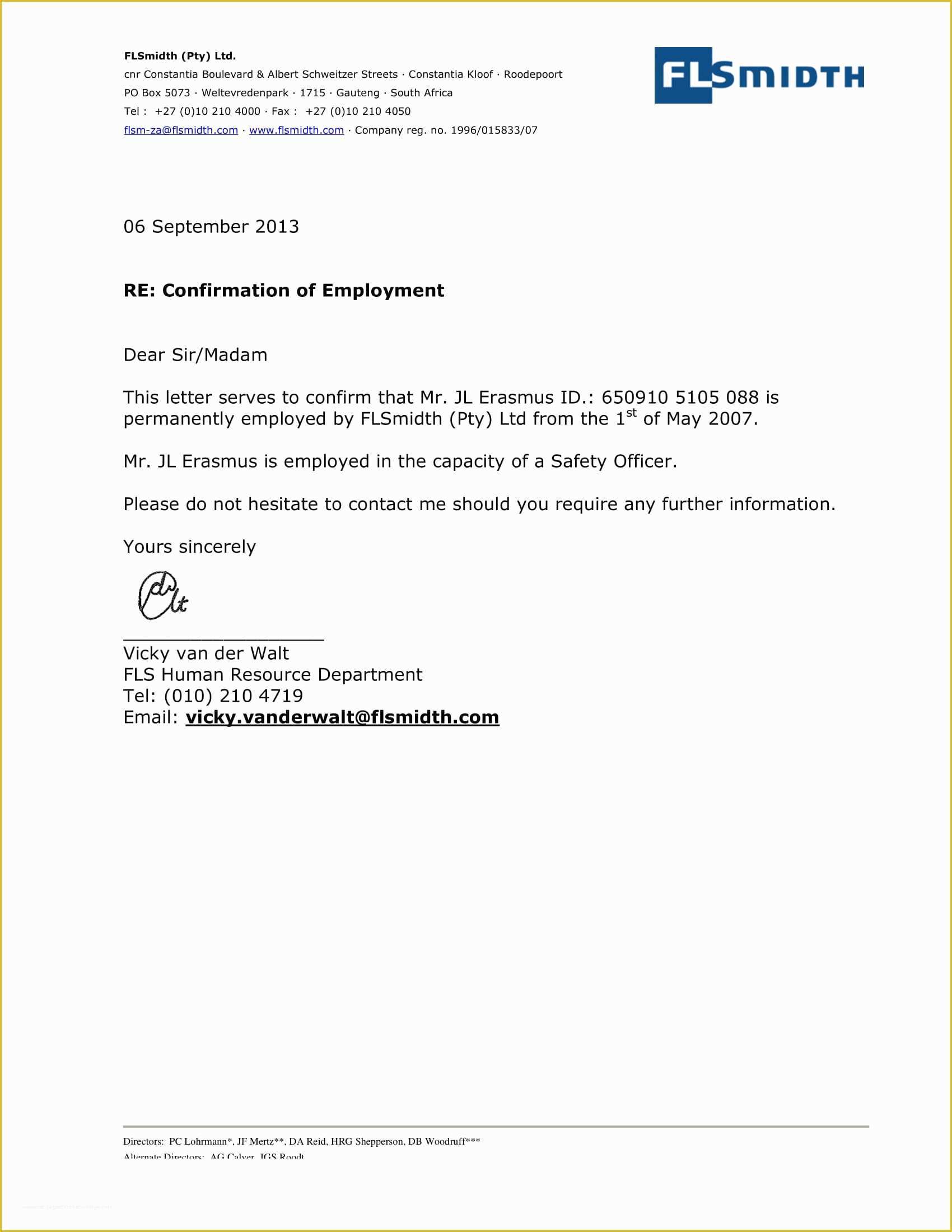 Free Employment Verification Letter Template Of 29 Verification Letter Examples Pdf