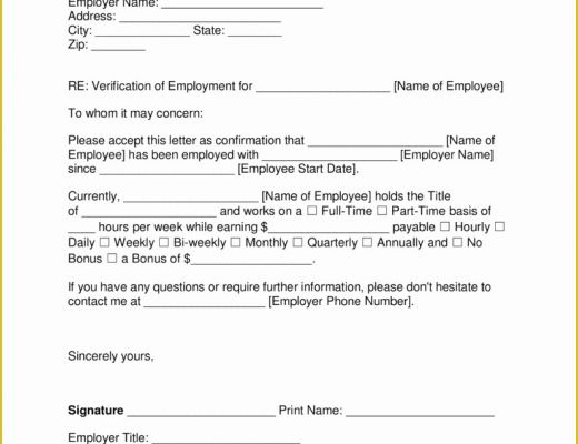 Free Employment Verification Letter Template Of Free Employment In E Verification Letter Pdf