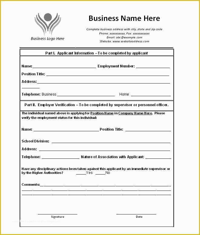 Free Employment Verification Letter Template Of Free Proof Of Employment Letter Verification forms