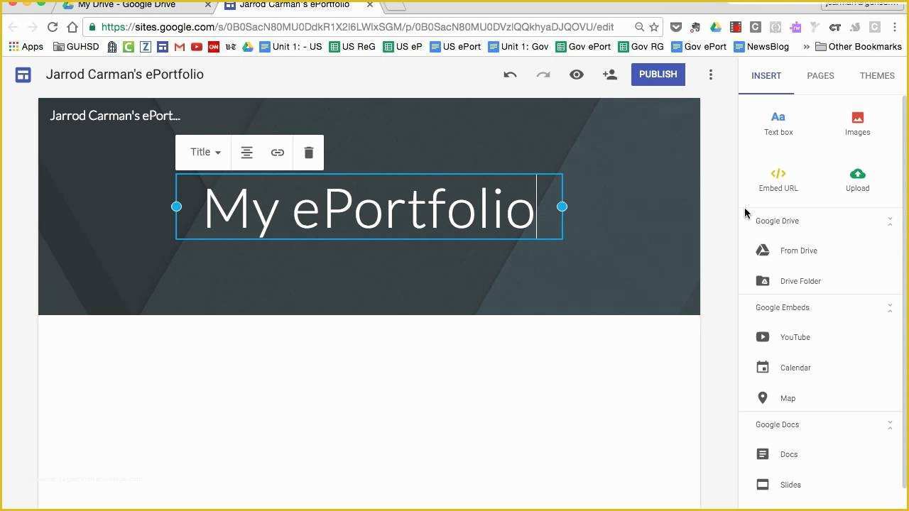Free Eportfolio Templates Of Create Your Eportfolio Student New Google Sites