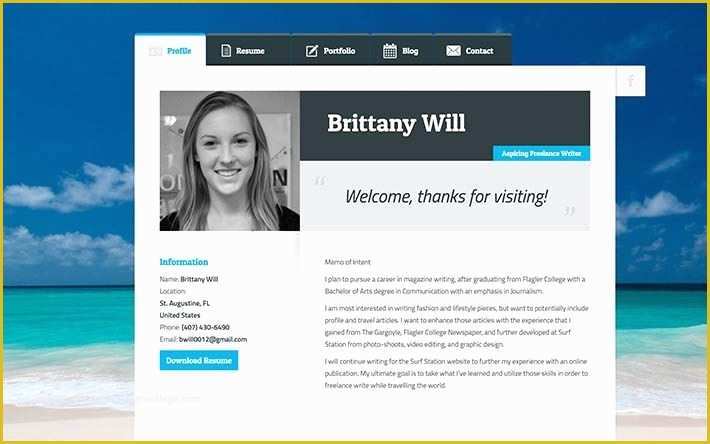 Free Eportfolio Templates Of Web Page Resume Best Resume Collection