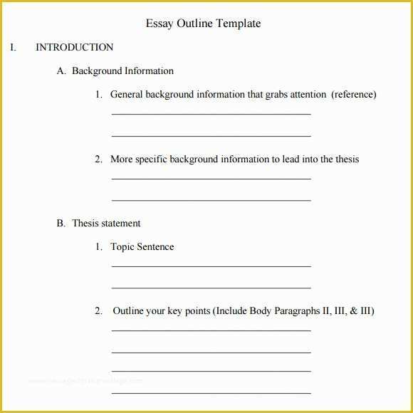 Free Essay Template Download Of 18 Useful Outline Templates Pdf Word Apple Pages